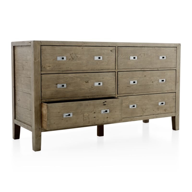 Morris Ash Grey 6-Drawer Dresser - Image 5