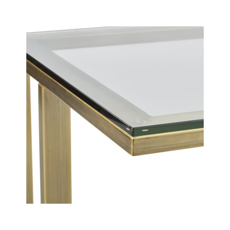 Pilsen Brass Desk with Glass Top - Image 3