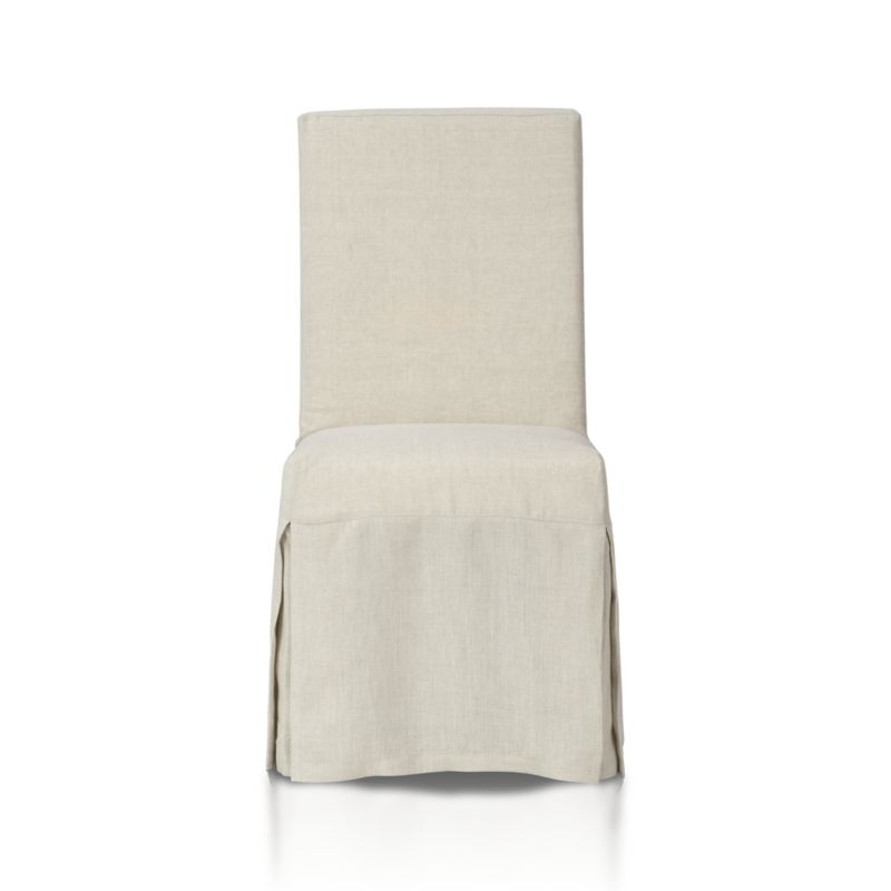 Slip Linen Slipcovered Dining Chair - Image 1
