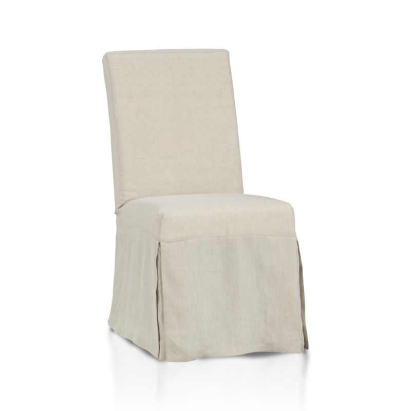 Slip Linen Slipcovered Dining Chair - Image 2