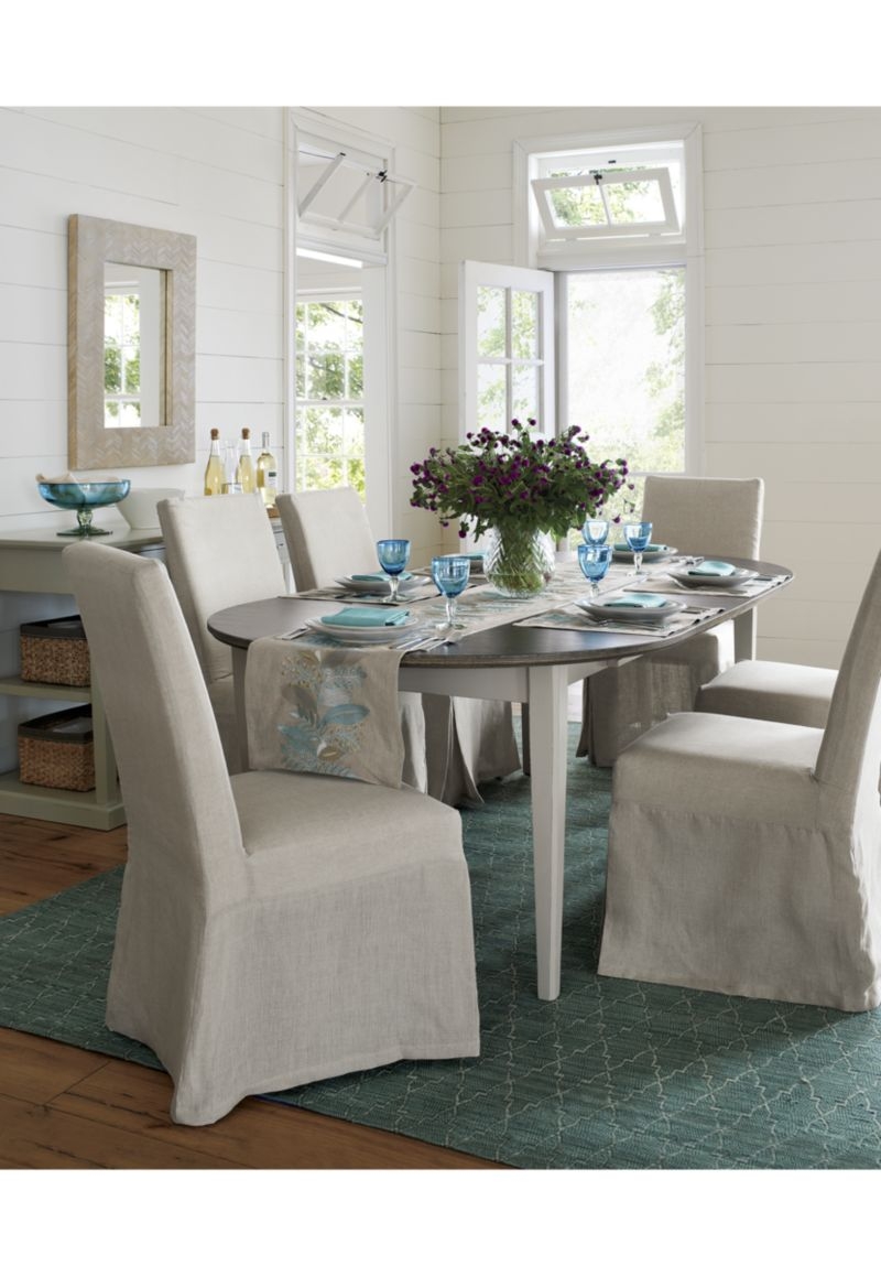 Slip Linen Slipcovered Dining Chair - Image 4