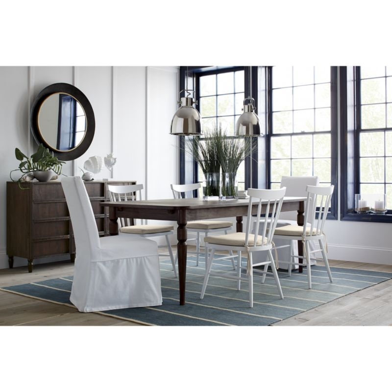 Slip White Slipcovered Dining Chair - Image 1