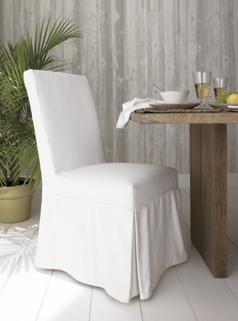 Slip White Slipcovered Dining Chair - Image 4