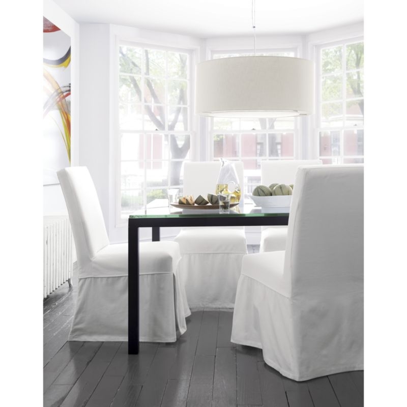 Slip White Slipcovered Dining Chair - Image 10