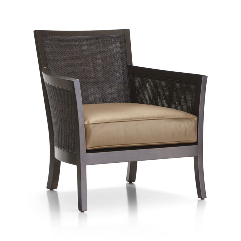 Blake Carbon Grey Chair with Leather Cushion In Libby, Mushroom - Image 2