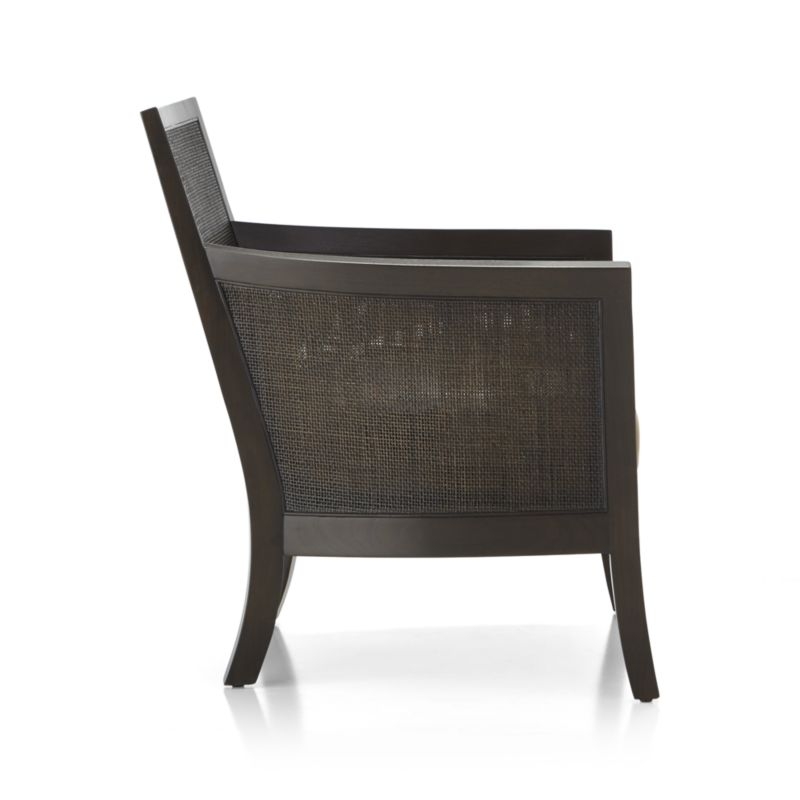 Blake Carbon Grey Chair with Leather Cushion In Libby, Mushroom - Image 3