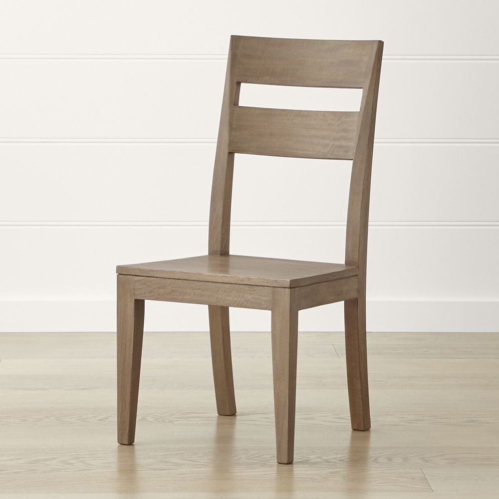 Basque Light Brown Solid Wood Side Chair - Image 1