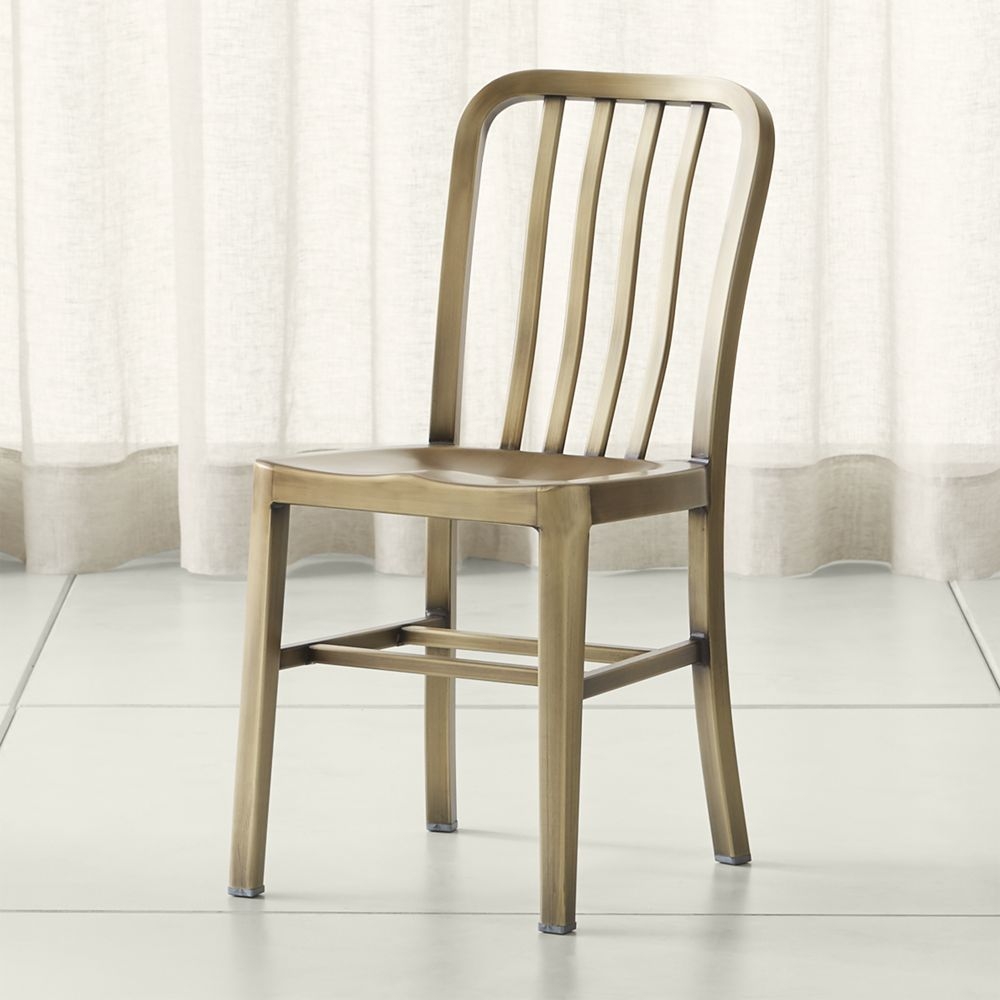 Delta Dining Chair, Brass - Image 1
