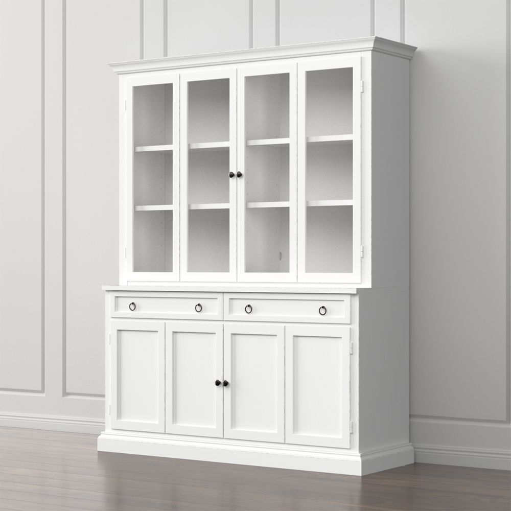 Cameo 2-Piece White Glass Door Wall Unit - Image 1