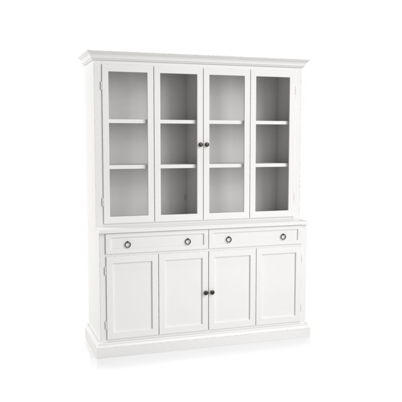 Cameo 2-Piece White Glass Door Wall Unit - Image 2