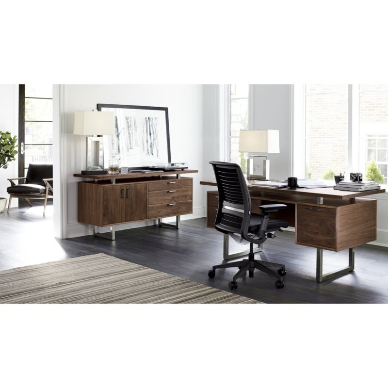 Clybourn Walnut Executive Desk - Image 1