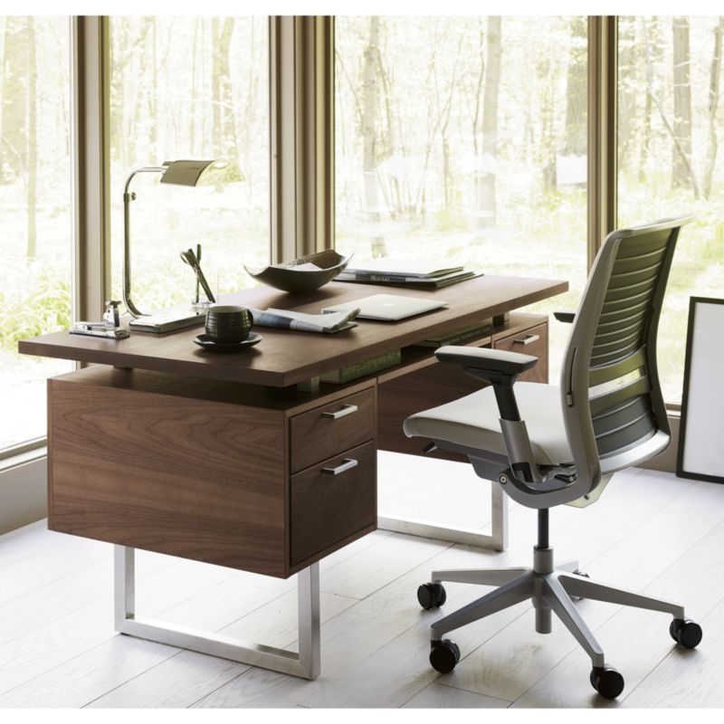 Clybourn Walnut Executive Desk - Image 4