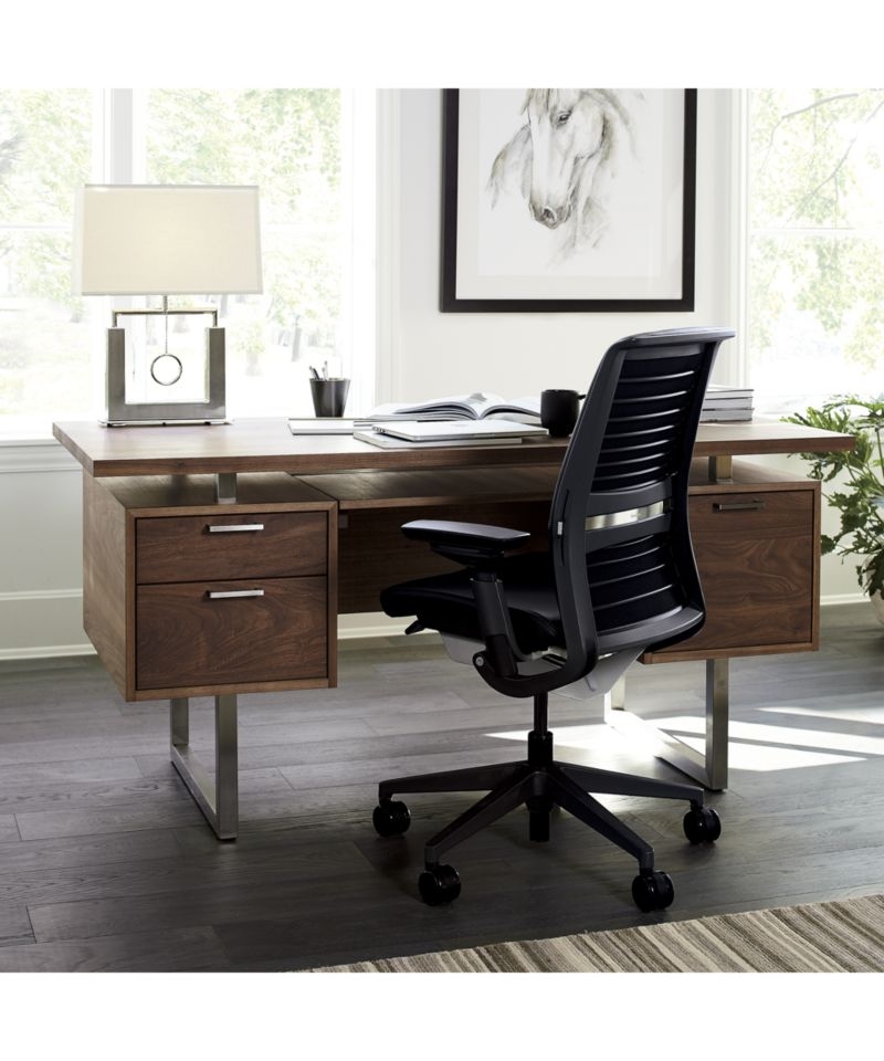 Clybourn Walnut Executive Desk - Image 5