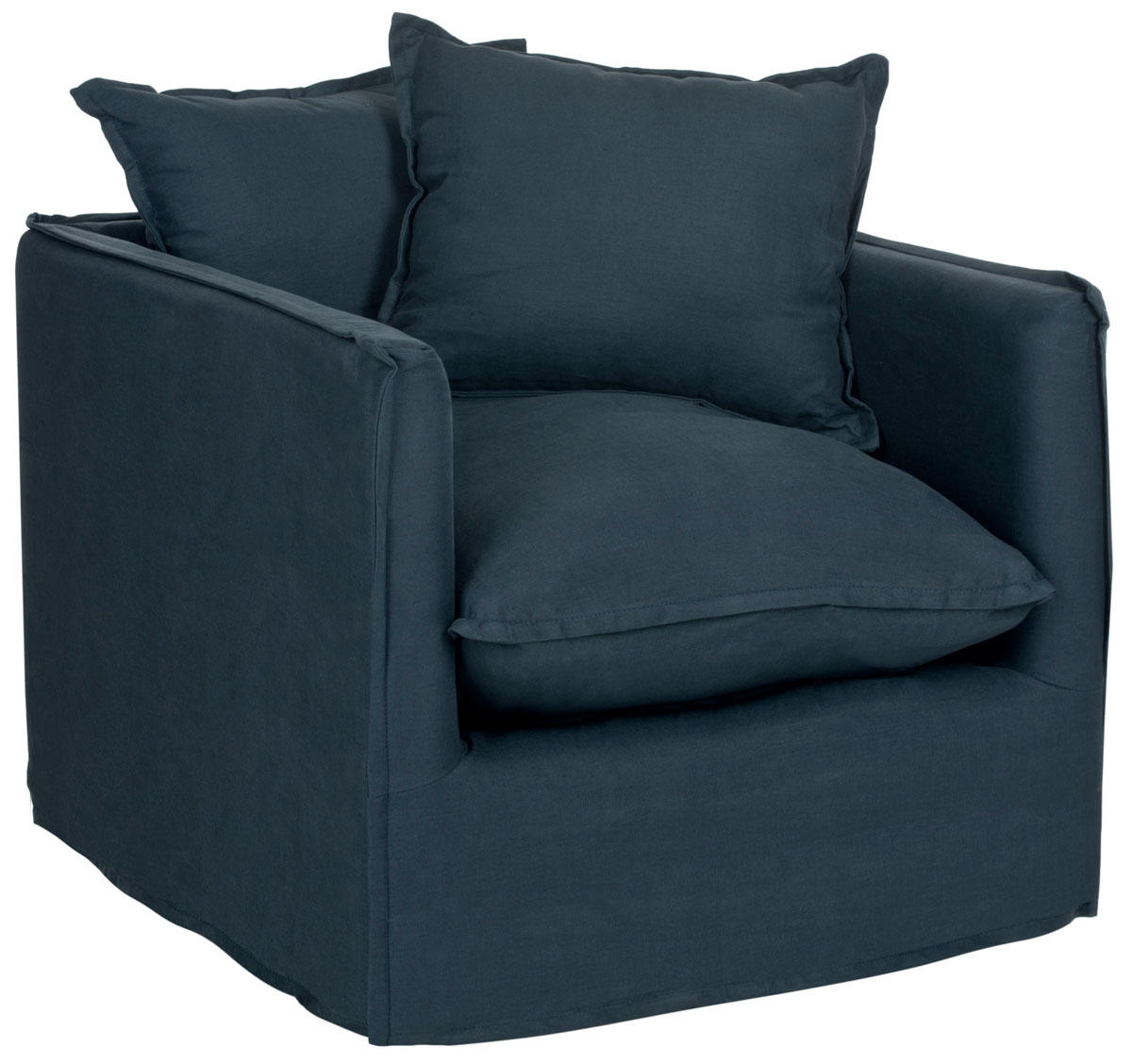 Joey Arm Chair - Blue/Black - Safavieh - Image 0