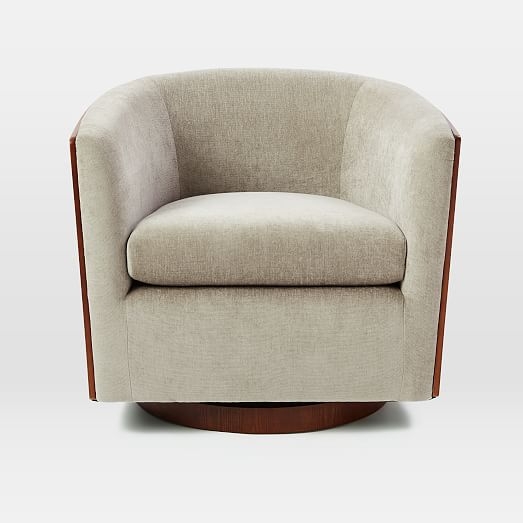 Luther Swivel Chair, Light Taupe - Image 1