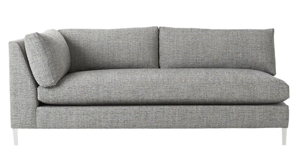 Decker 2-piece sectional sofa (right chaise) - Salt & Pepper - Image 4
