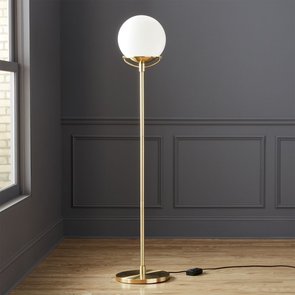 Globe Brass Floor Lamp - Image 0