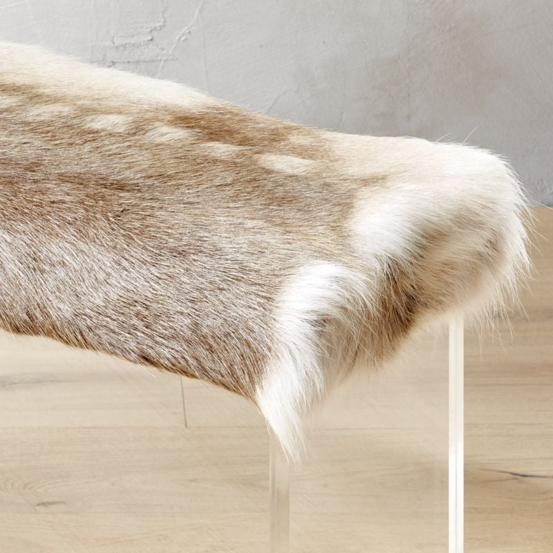 Reindeer Hide Acrylic Bench - Image 1