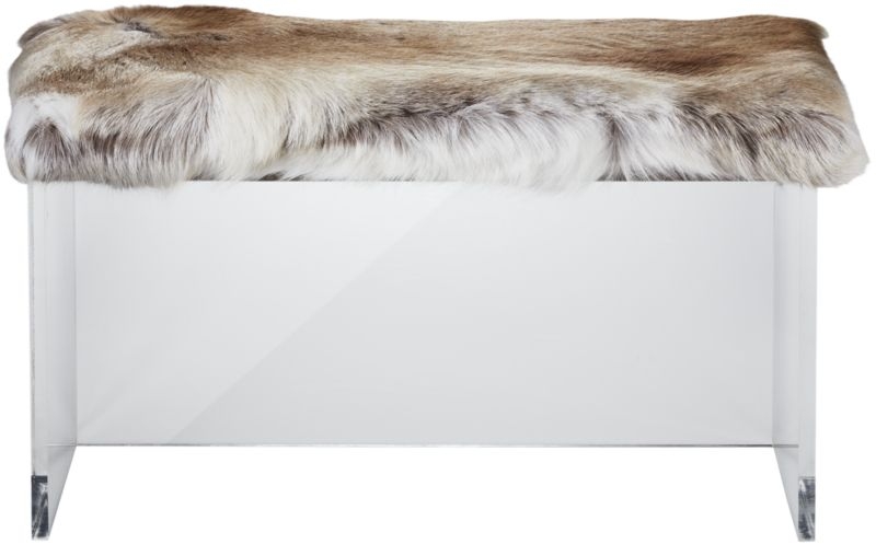 Reindeer Hide Acrylic Bench - Image 2