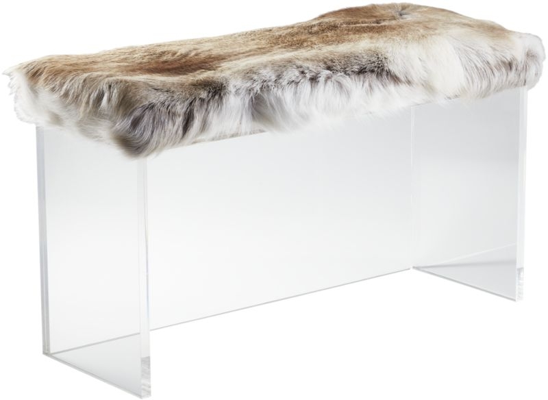 Reindeer Hide Acrylic Bench - Image 3