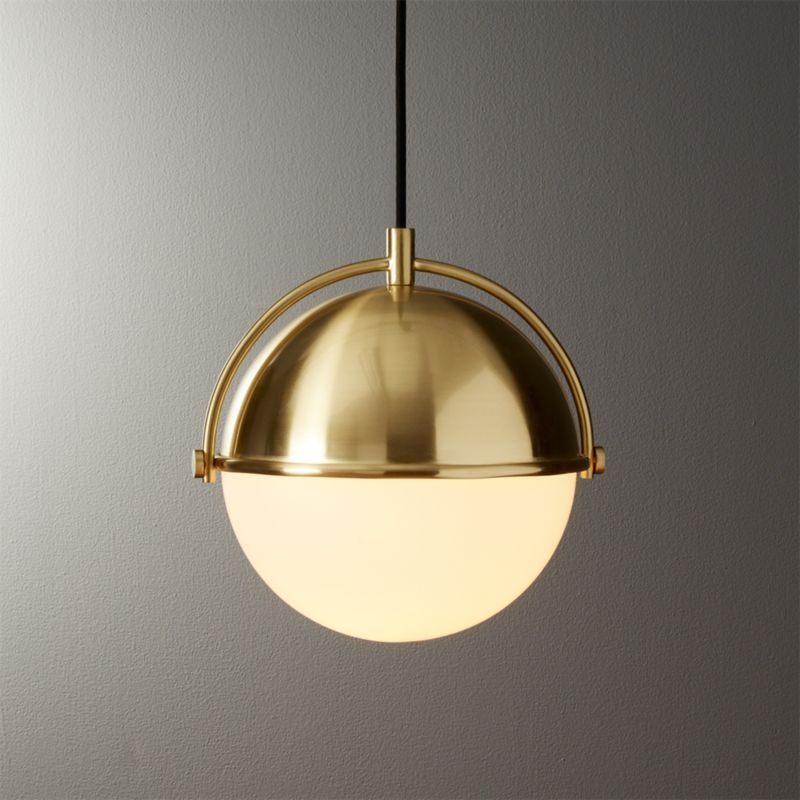 Globe Small Brass Pendant Light - Image 1