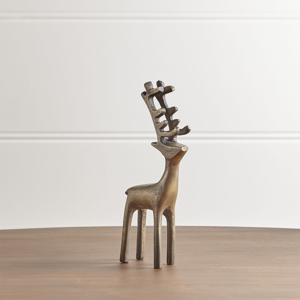 8" Brass Reindeer - Image 0