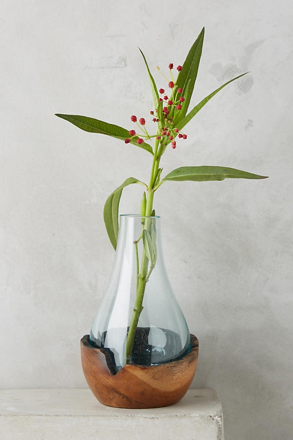 Teak & Bottle Vase - Extra-Small - Image 0