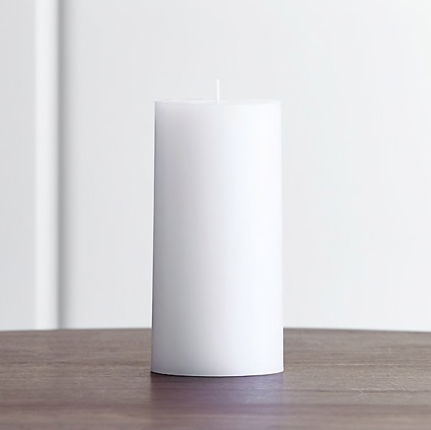 White Pillar Candle 3x6 - Image 1