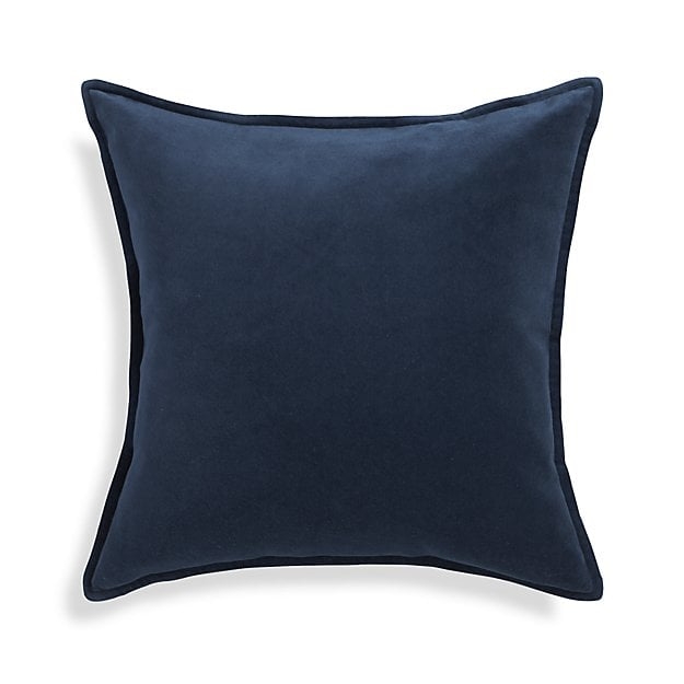 Brenner Indigo Blue 20" Velvet Pillow - Image 0