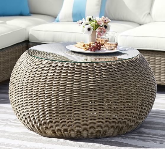 TORREY ALL-WEATHER WICKER ROUND COFFEE TABLE - Image 1