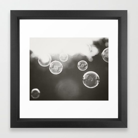 Bubble Photography, Black and White Bathroom Art, Laundry Room Photo - Image 0