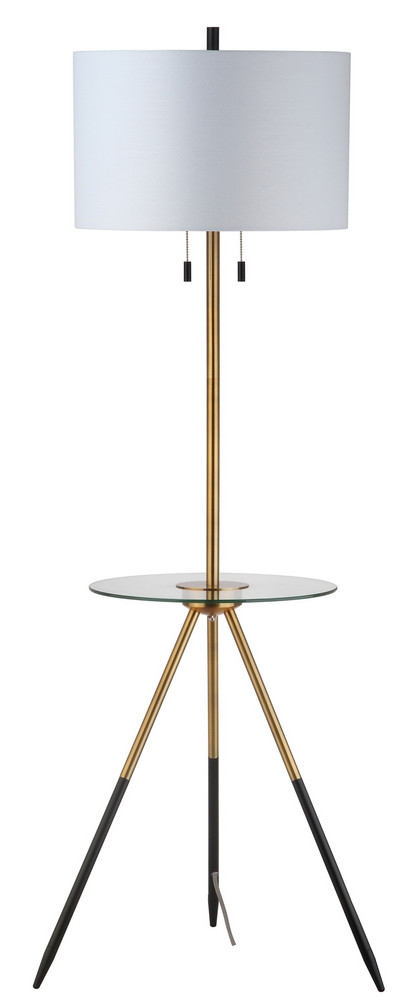 Morrison Floor Lamp Side Table - Gold/Black - Arlo Home - Image 0