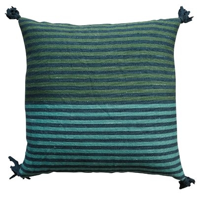 Lamlam Square Striped Wool Kilim Throw Pillow - Image 0
