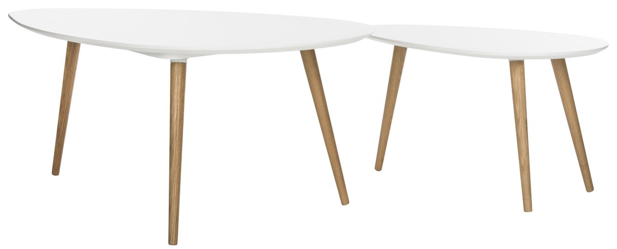 Saffron Spilt Coffee Table - White - Arlo Home - Image 2