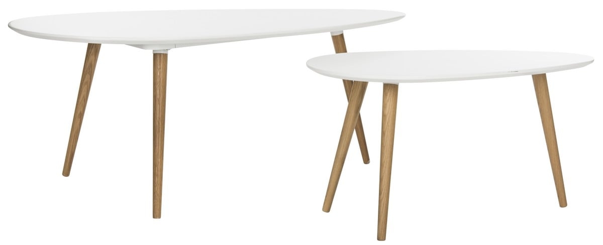 Saffron Spilt Coffee Table - White - Arlo Home - Image 0