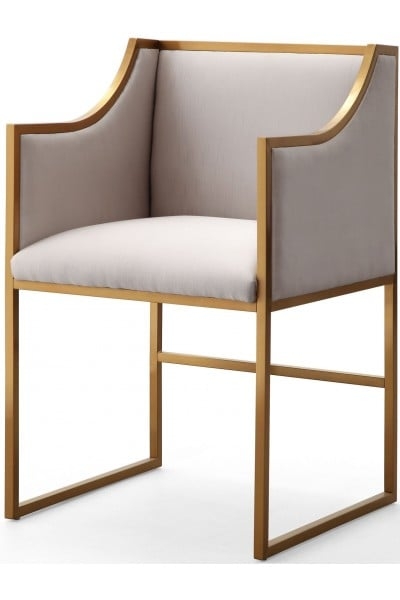 Lina Chair, Cream Velvet - Image 0