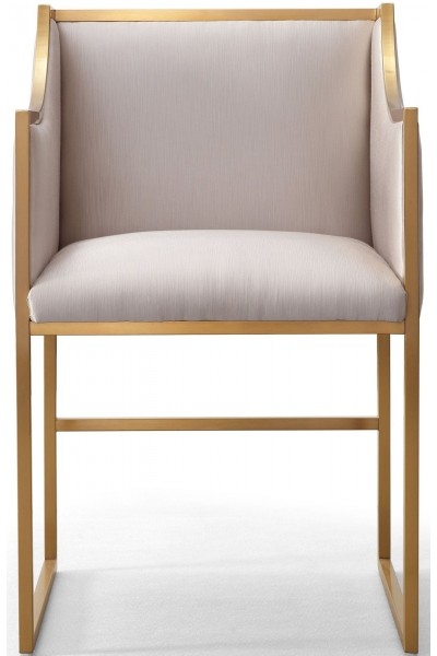 Atara Cream Velvet Gold Chair - Image 1