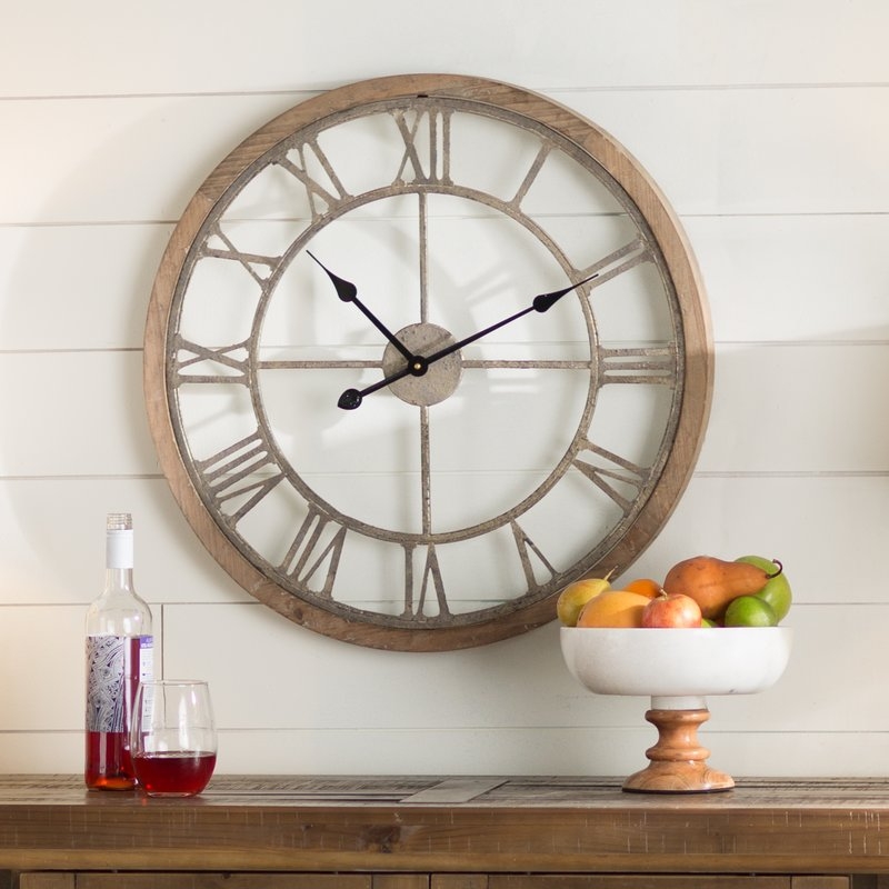 Natural Wood Wall Clock - Medium - Image 2