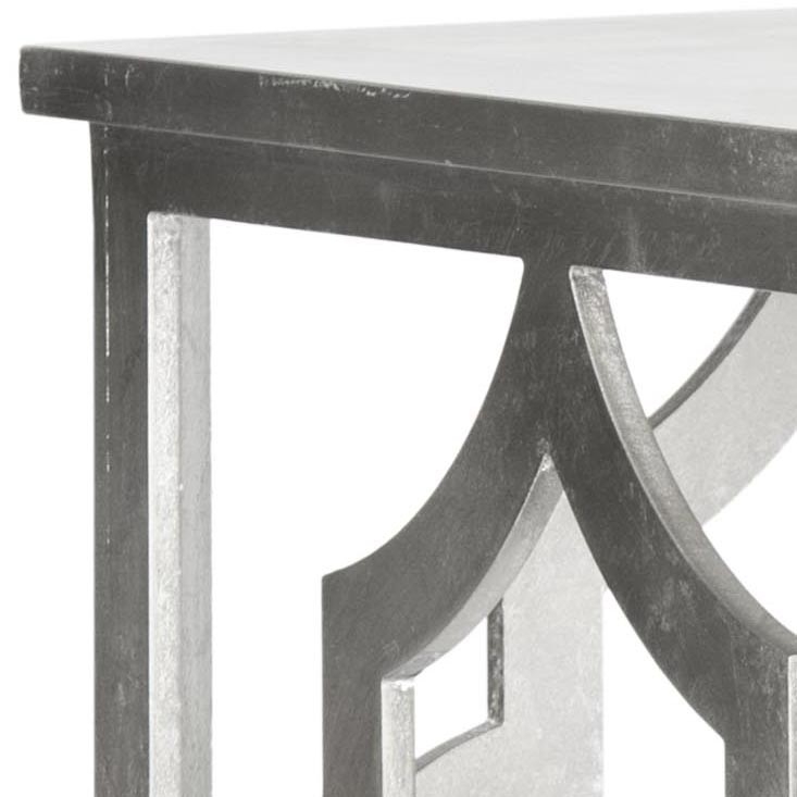 Milo Trellis End Table - Silver Leaf - Arlo Home - Image 2