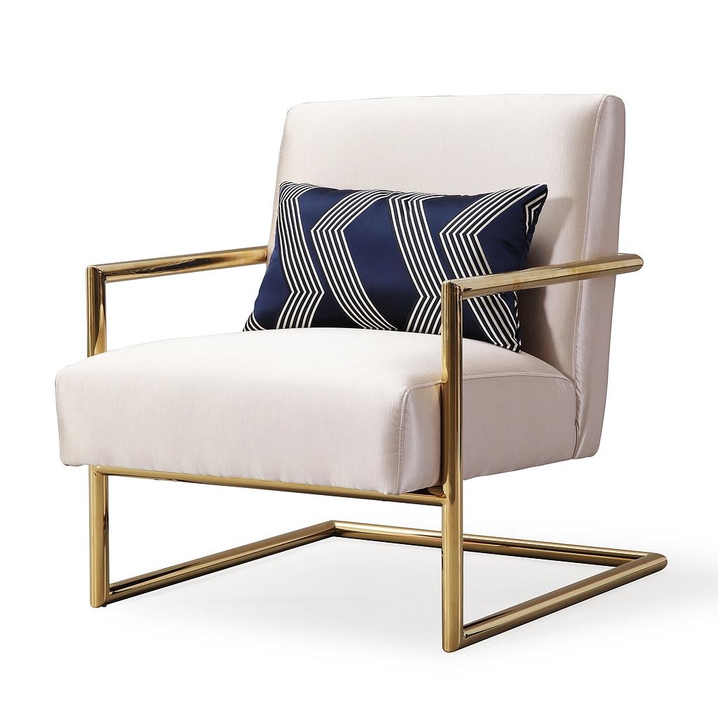 Lyla Beige Linen Chair - Image 2