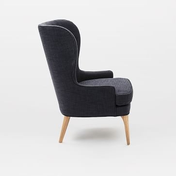Owen Wing Chair, Heathered Crosshatch, Feather Gray - Image 2
