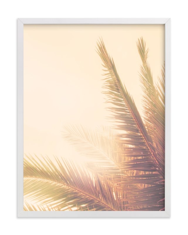 Golden Palm Tree- 18â€ x 24â€-Framed - Image 0