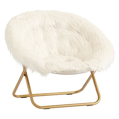 Himalayan Ivory Faux-Fur Hang-A-Round Chair - Image 0