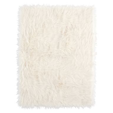 Furific Fur Throw, 45x60, Himilayan Ivory - Image 0