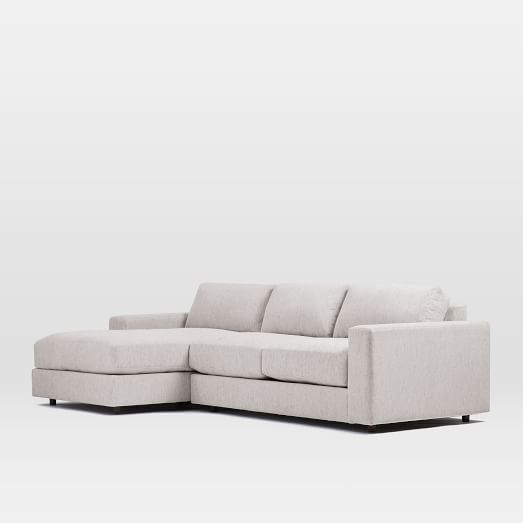 Urban Set 2-Piece Chaise Sectional Small - Performance Basketweave, Natural - Down Blend Fill, Left Arm - Image 0
