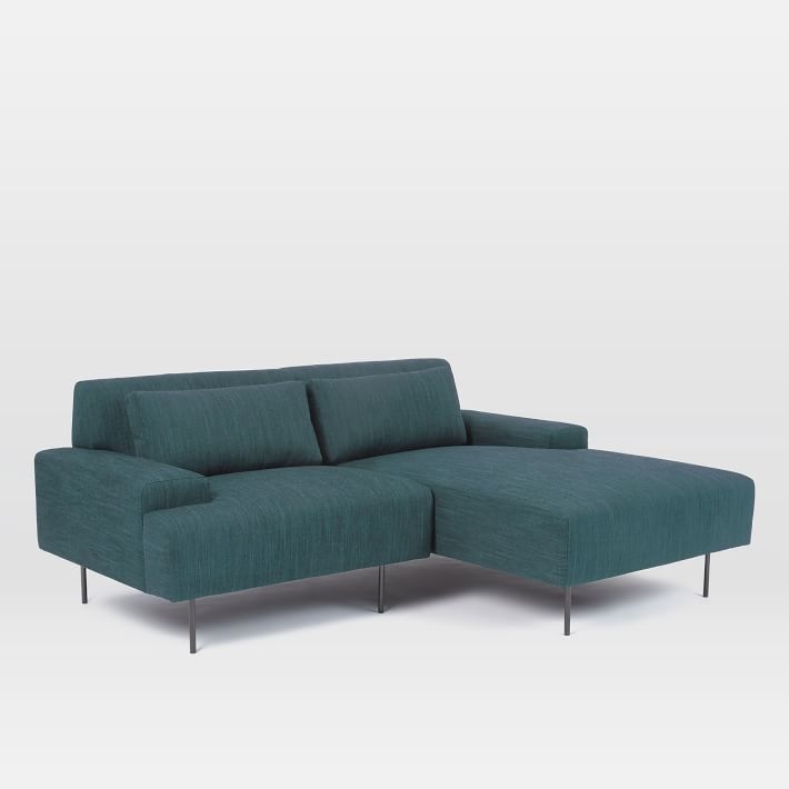 Beckham 2-Piece Chaise Sectional - Blue Teal - Image 0