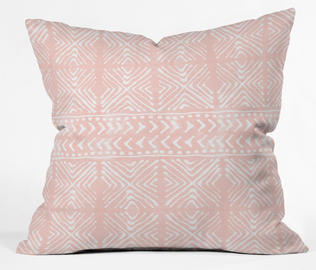 "stars above in coral" throw pillow - Image 0