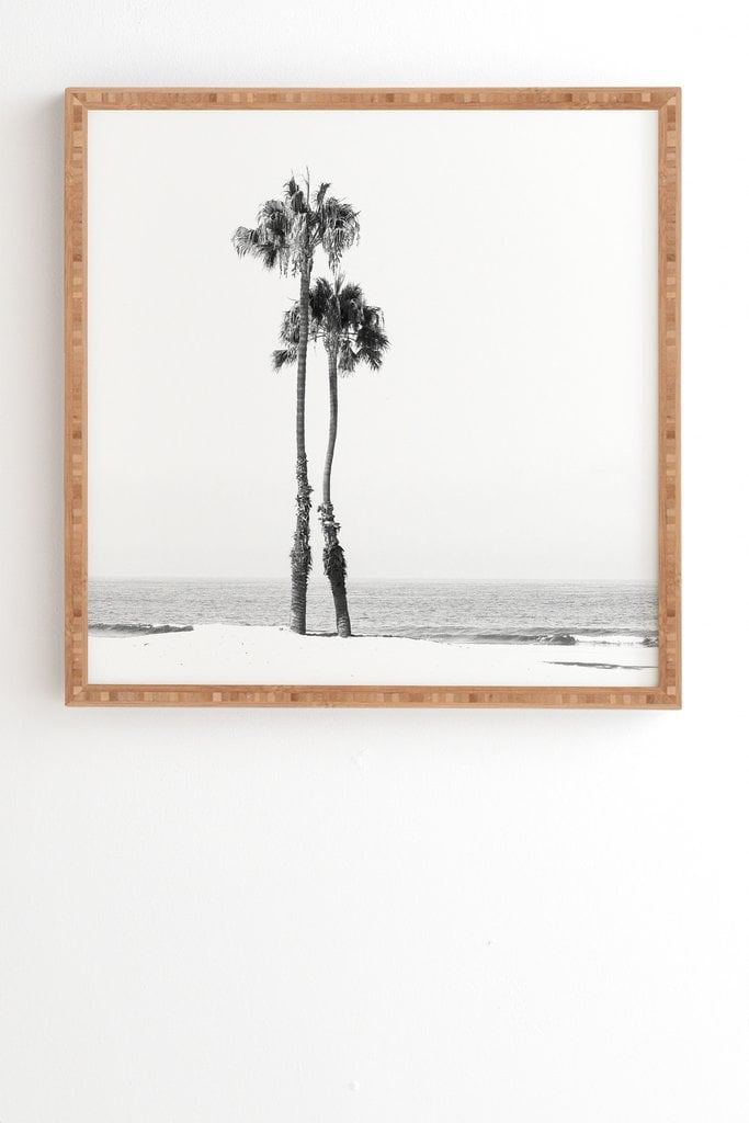 TWO PALMS- 12"x 12"- Bamboo Frame - Image 0