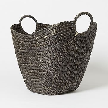 Curved Basket, Large, Black Wash - Image 0