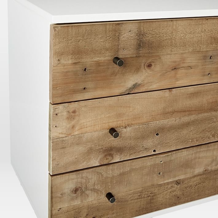 Reclaimed Wood + Lacquer Storage 6-Drawer Dresser, Reclaimed Pine, Gray Wash - Image 4